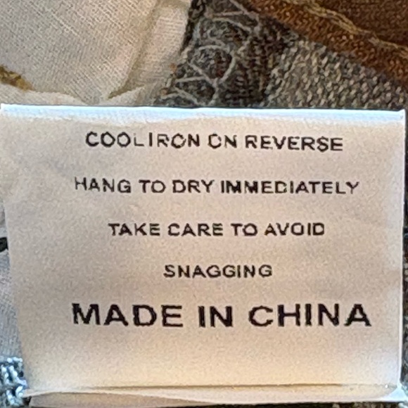 MICAS Western Patchwork Plaid Hi-Lo Skirt Raw Hem Boho Prairie Size L - Picture 9 of 10